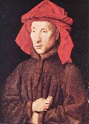 EYCK, Jan van Portrait of Giovanni Arnolfini  s oil